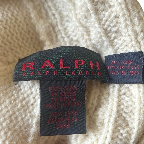 RALPH Ralph Lauren 100%Wool Cream Hat - Picture 5 of 8